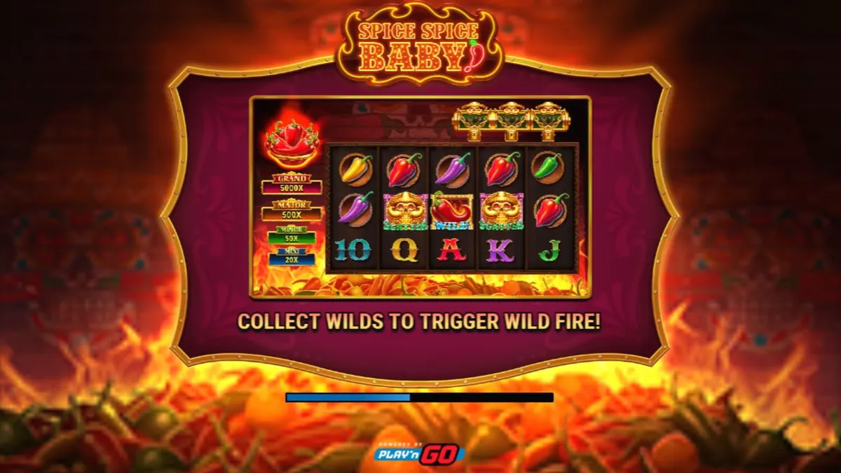 Tampilan visual slot Spice Spice Baby dengan tema cabai Meksiko yang cerah.
