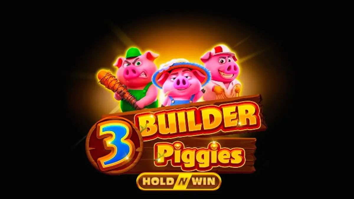 Tampilan visual slot 3 Builder Piggies dengan karakter babi dan elemen dongeng